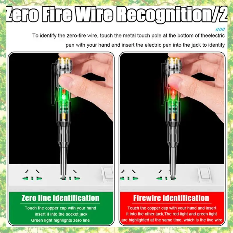 Smart-8PC ذكي التعريفي الطاقة كاشف جهد القلم 24-250 فولت جهاز فحص الدائرة الكهربائية مفك كهربائي مؤشر كهربائي
