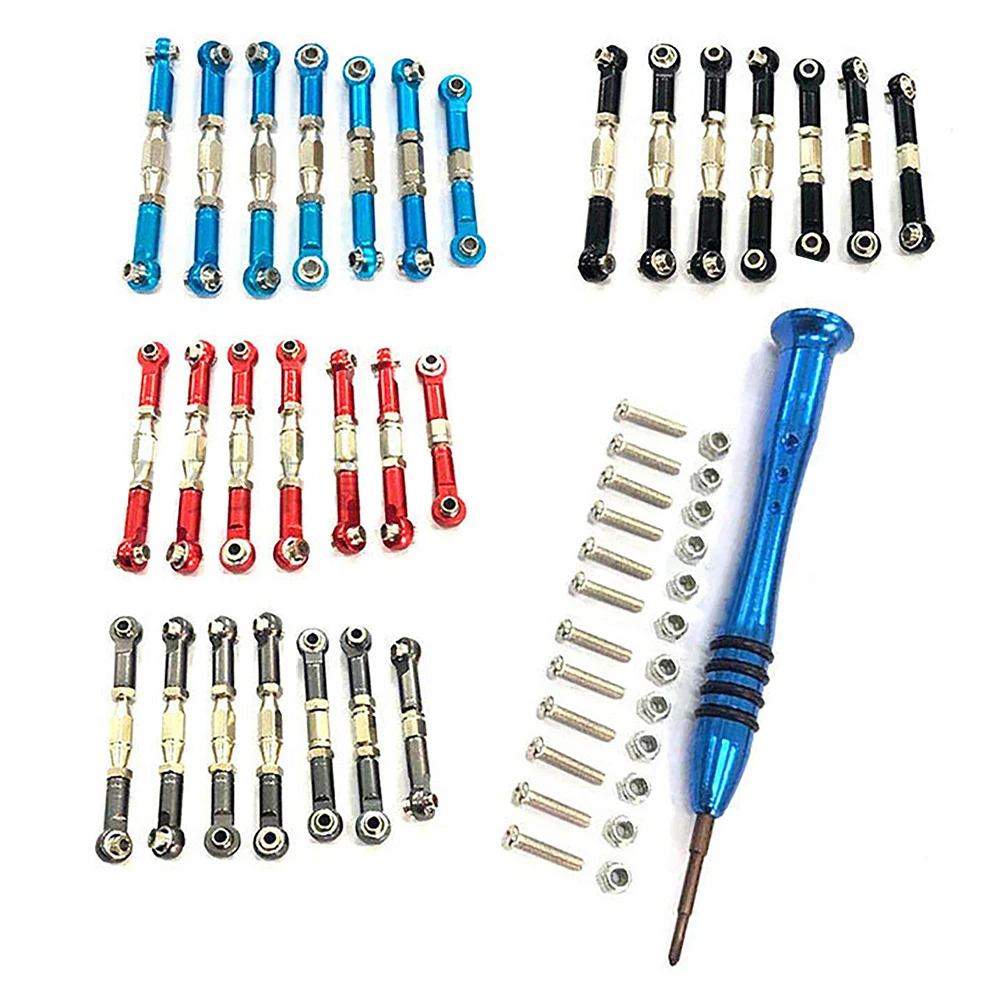 1set Steering Rod Kit with Phillips Screwdriver for WLtoys 1/14 144001 124018 124019 RC Car Upgrade Parts
