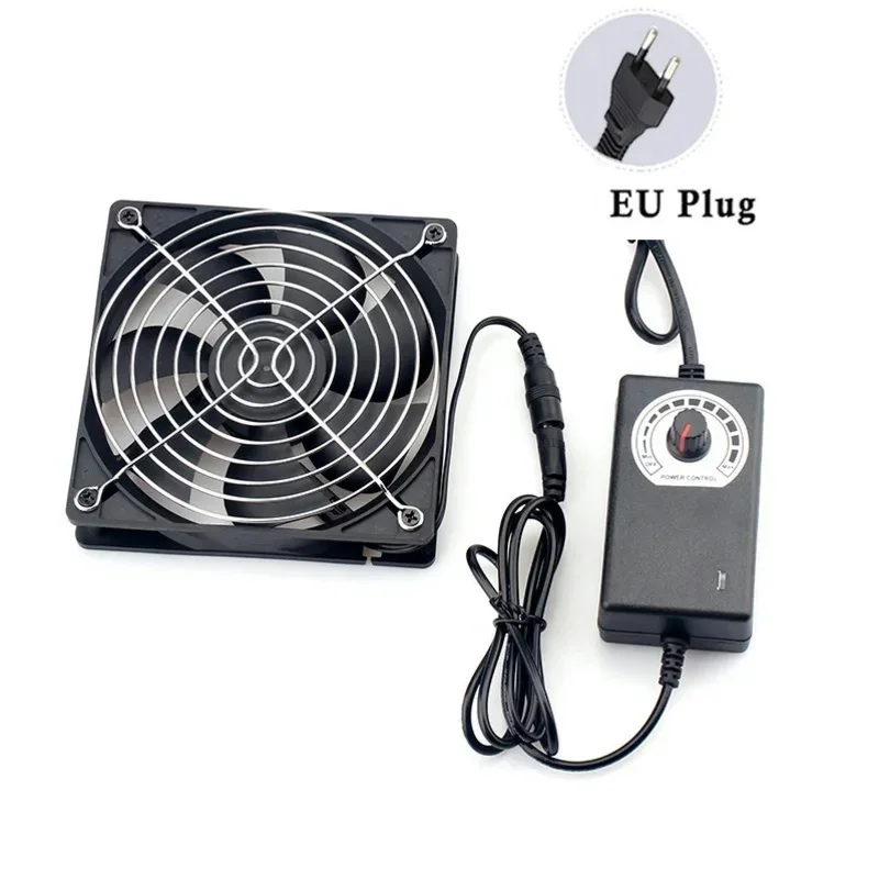120Mm 3000Rpm Ventilatorkoeling Met Controller 12Cm 12V 220V Btc Machine Chassis Werkstation Kast Radiator Serverventilator