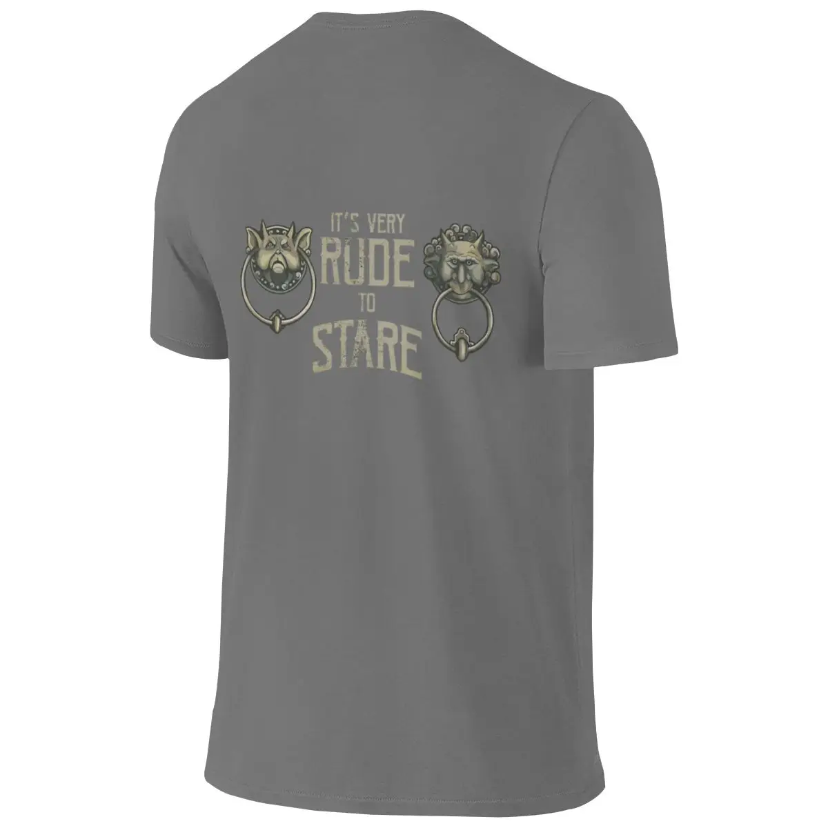 It S Very Rude To Stare Labyrinth Knockers Retro Hong Kong Style Reversible T-shirt Sweet Girl Girlish Feeling Embroidery Tees