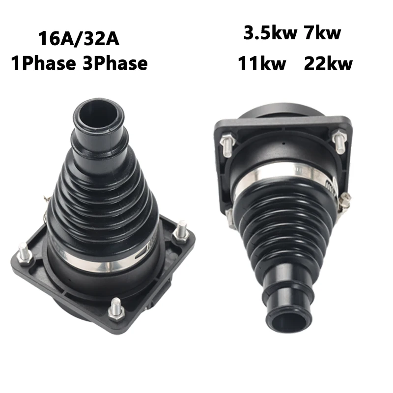 EV EVSE prise de charge Type 2 prise mâle 63A 3 phases 40KW avec câble de 0.5M pour prise latérale de véhicule électrique IEC 62196-2 Type 2