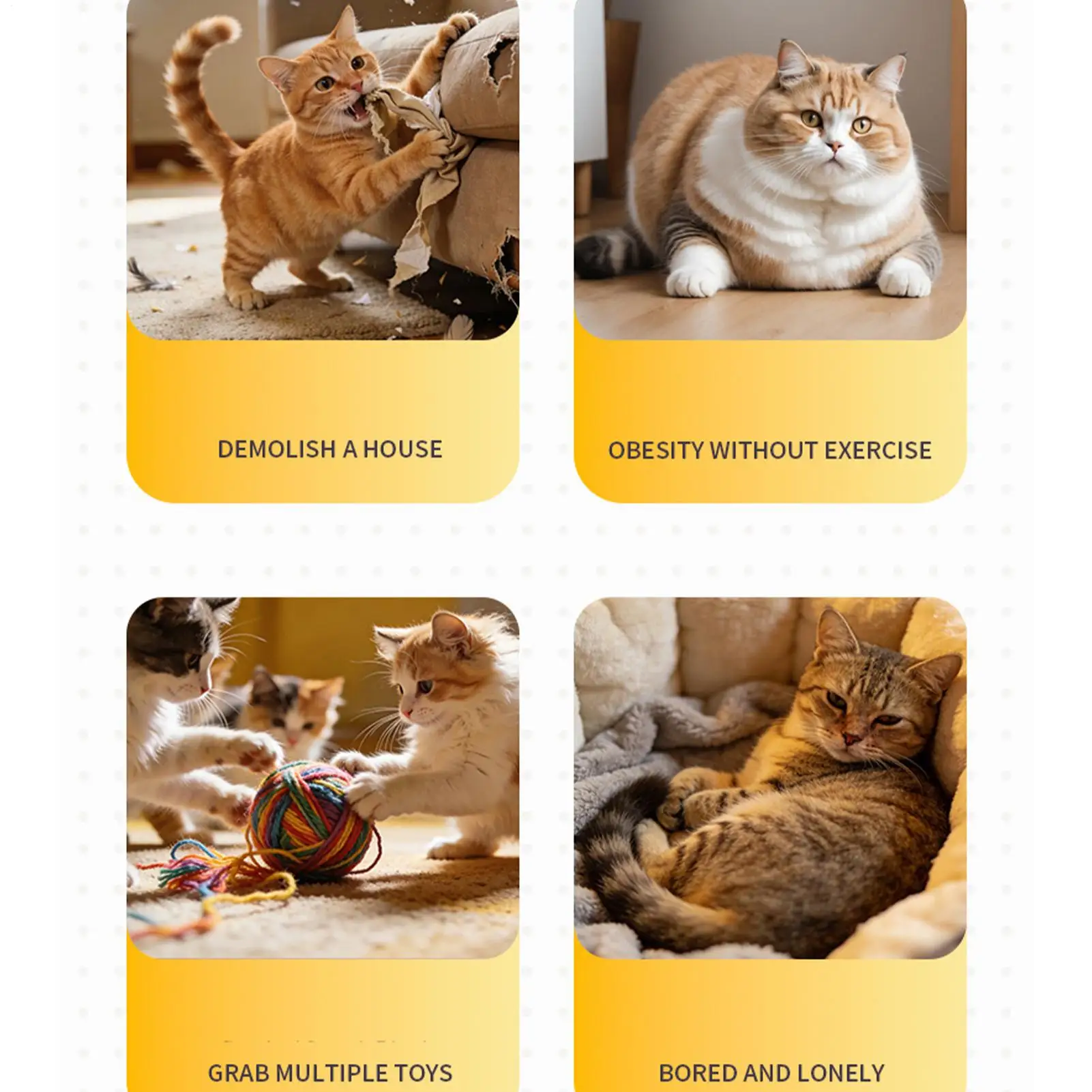 

Automated Cat Toy USB Rechargeable Wall-Mount Interactive Pet Games Cat Teaser Toy For Home Indoor Outdoor Floor Play Training