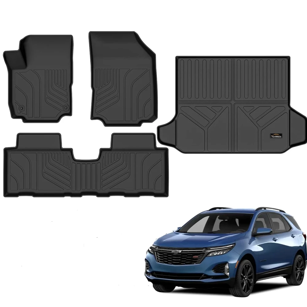 

Высококачественные автомобильные аксессуары, передние и задние коврики + грузовой вкладыш для Chevrolet Equinox 2018-2024 годов, всесезонные