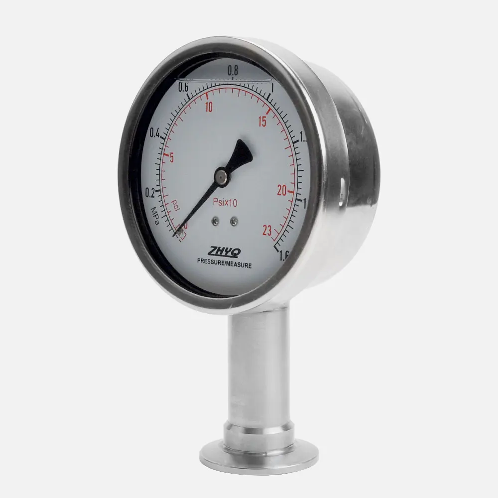 

Temperature Resistance Full Stainless Steel Oil Filled 100mm Tri-clamp Sanitary Pressure Gauge Diaphragm Seal Pressure Gauge