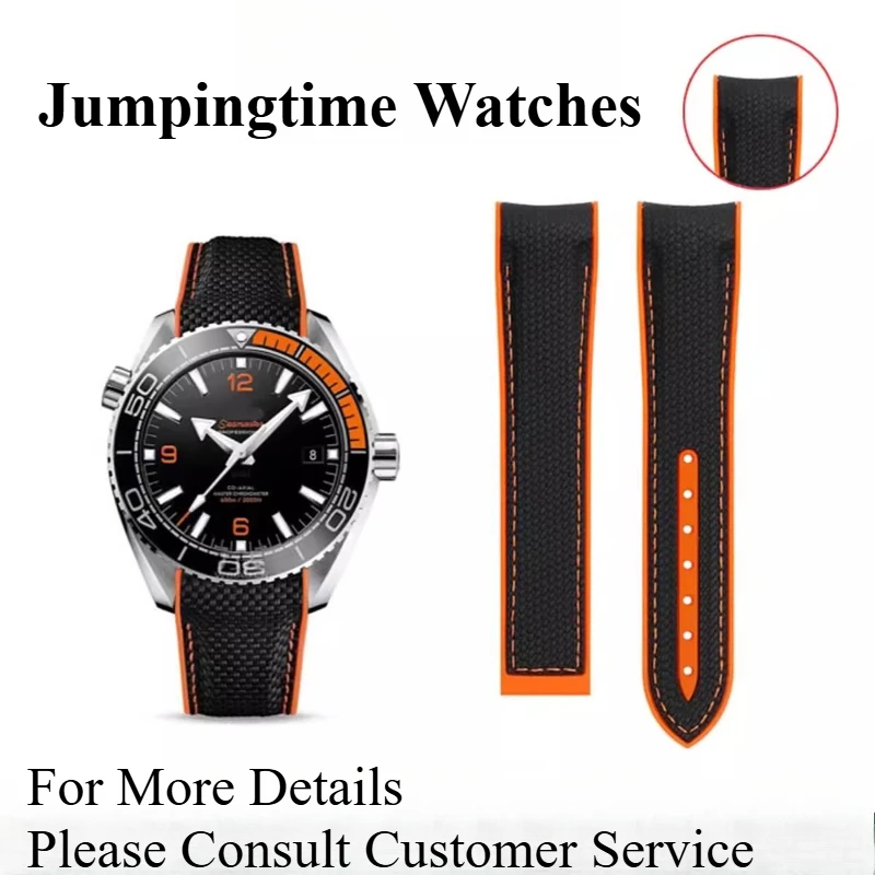 

21mm Suitable for VS Omega Seamaster 600 Rubber Strap Seamaster Quarter Orange High Quality Tape