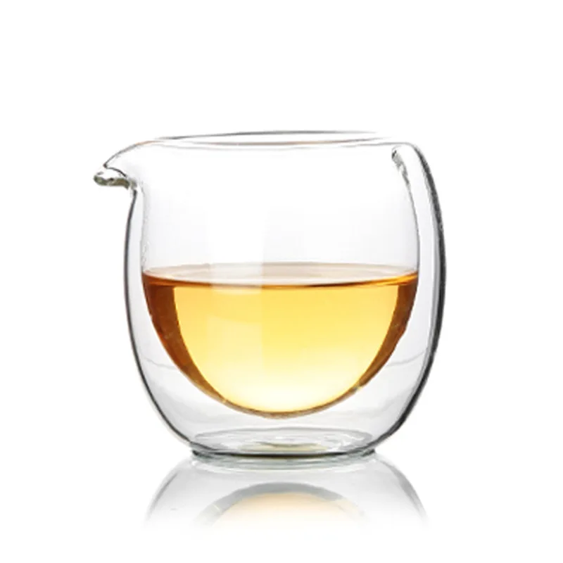 100ml/200ml Heat-Resisting Clear Double Wall Layer Glass Tea Pitcher Gongdao Tea Cup Cha hai fair mug