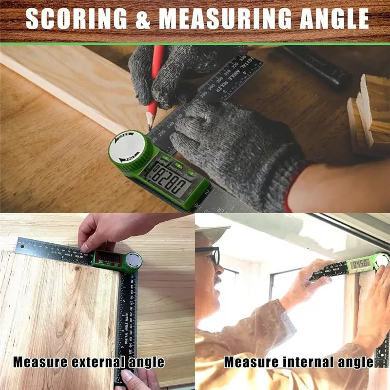 [NEW!A08R】 Digital Angle Finder Protractor Third Generation Adjustable Angle Ruler For Carpentry Construction And Home Improveme