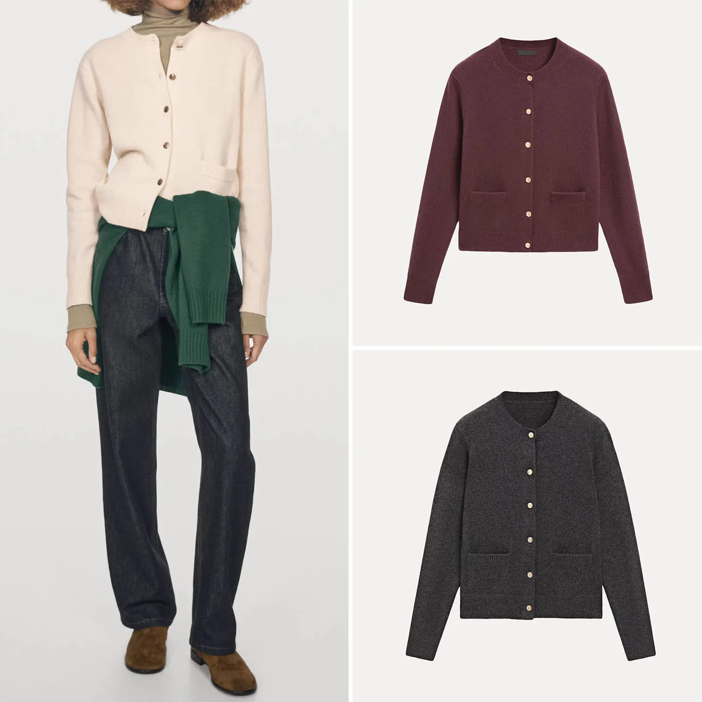 

Autumn 2025 Women's Knitted Long Sve round Ne Open Cardigan Multi-Color Versatile Faionable Ladies' Knitwear