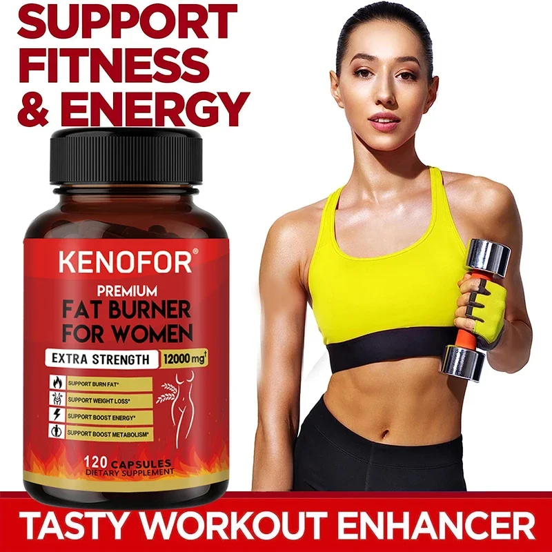 Thermal Fat Burner - Appetite Suppressant and Energy Booster - Premium Fat Burning Garcinia Green Tea Extract and More