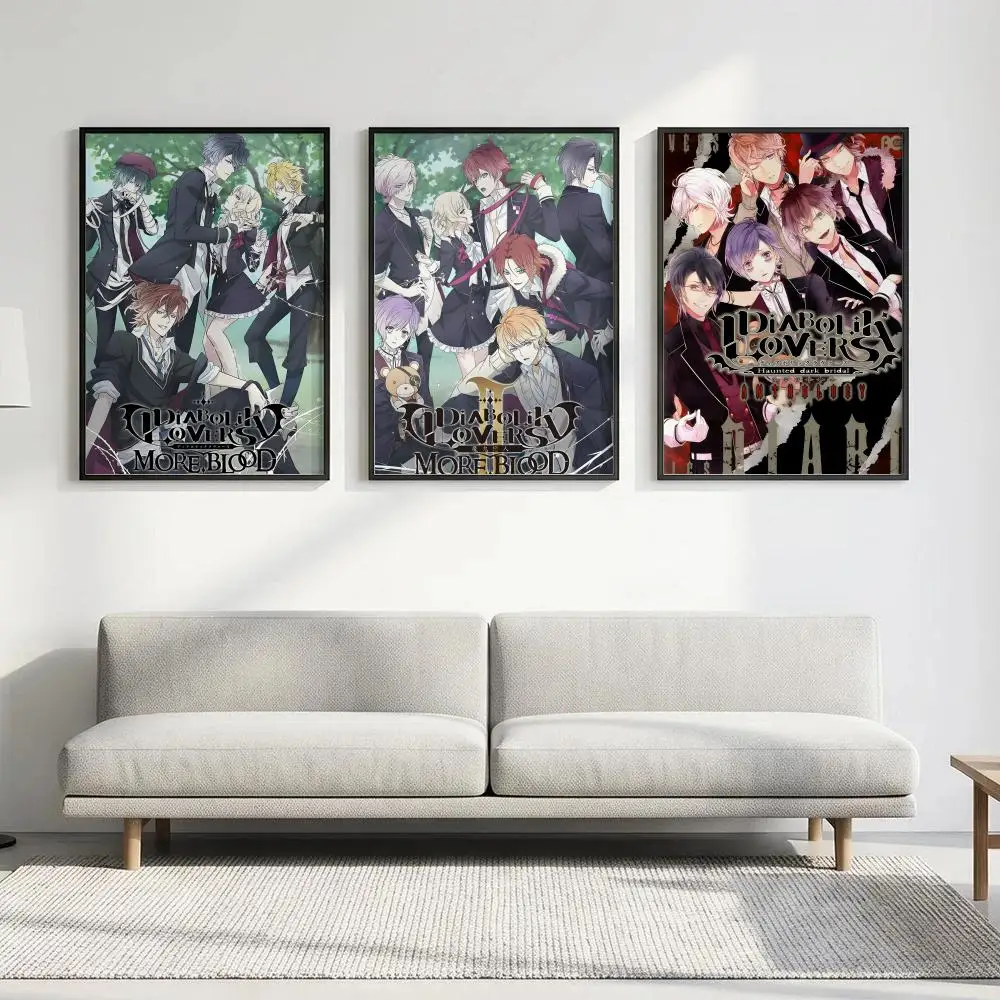 Game Diabolik Lovers Poster HD art waterproof sticky wall home decoration aesthetic