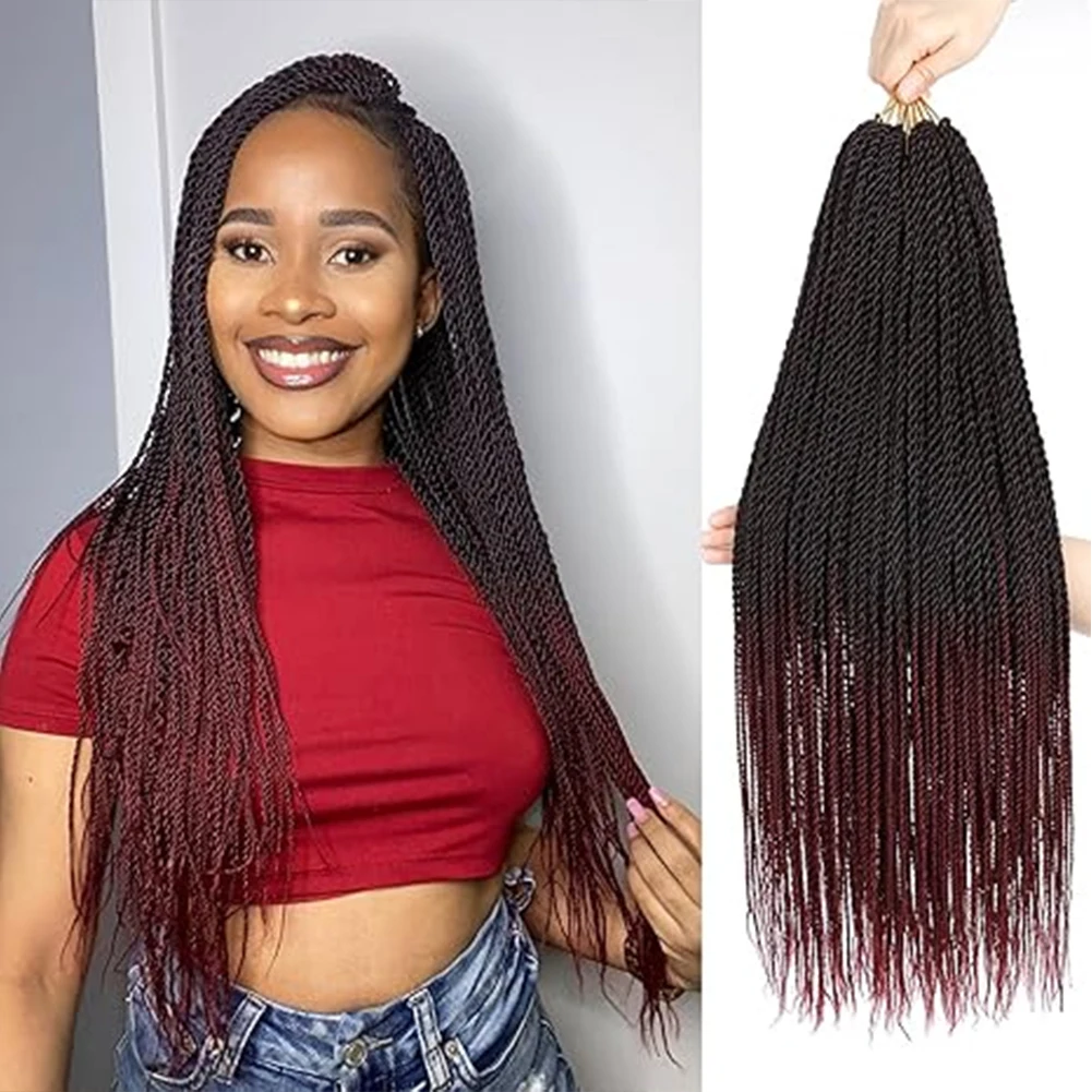 

Belle Show 18 Inch Senegalese Twist Crochet Hair for Women Pre Looped Crochet Hair Synthetic Crochet Twist Hair