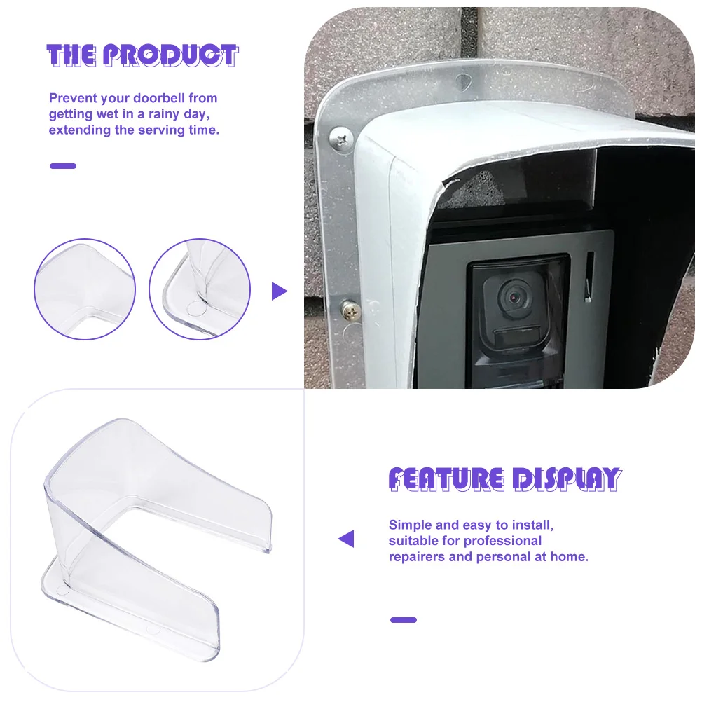 

Heavy Duty Doorbell Waterproof Cover Rainproof Protection for Access Control Keypad Fingerprint Machine Outdoor Indoor Security