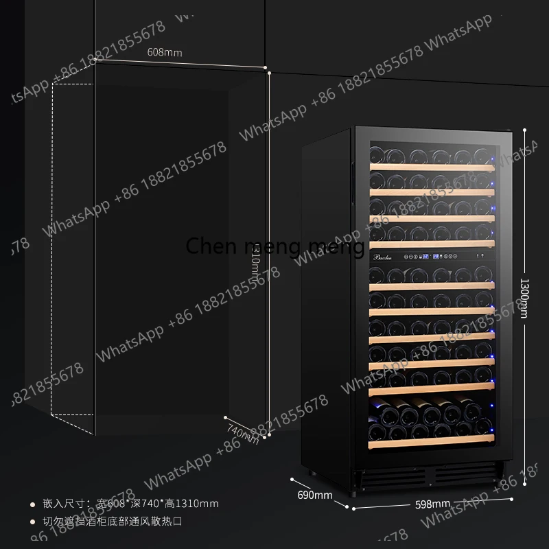 

YC-298 Constant Temperature Wine Cooler for Home Use, Dual Temperature, Living Room, Air-Cooled Display, Ice Bar, Built-in