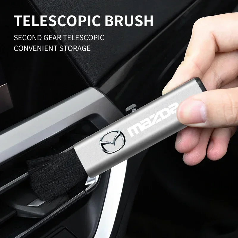 Car Accessories Interior Cleaning Brush Telescopic Small Soft Brush For Mazda 2 3 6  Atenza CX3 CX5 MX5 CX7 Axela CX30 CX90 CX60