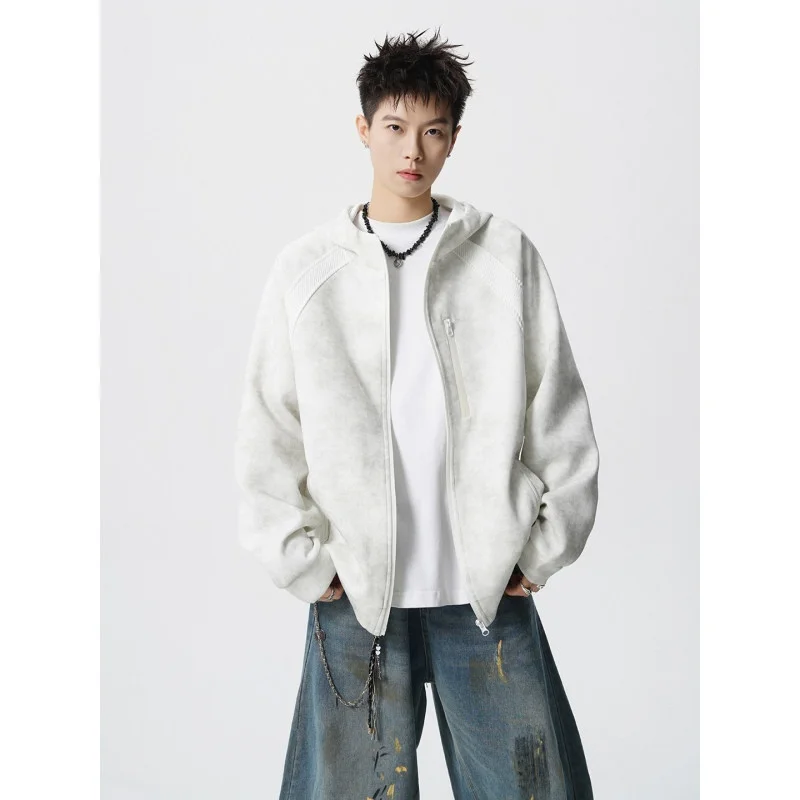 

Cross-Border Dir ey Tie-Dye Ribbed Paneling Sports Slim Fit Large Size Korean Hong Kong Sle Academy Men's Street Trend ...