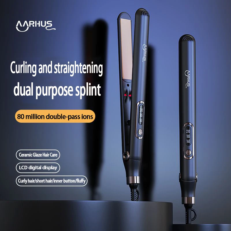 

2-In-1 Professional Straightener, Curler, Negative Ion Perm For Long-Lasting Styling 10s Rapid Heating Hair Styling Appliances