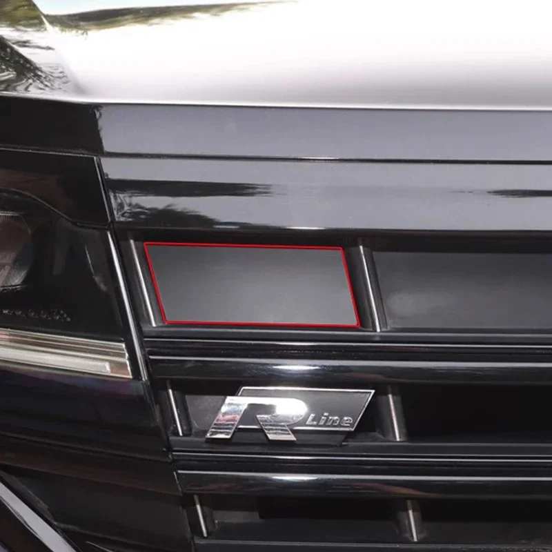 Front Middle Grille Blocking Cover Sticker Plate Dust-proof Central Grid Baffle for VW Touareg Exterior Accessories 2019-2024