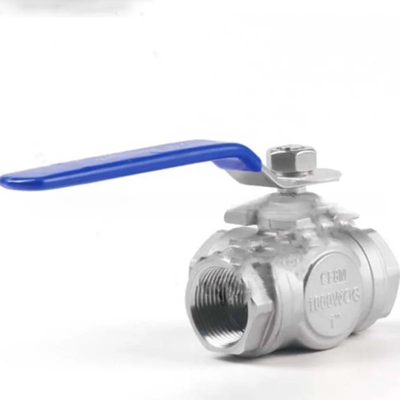 Three-way ball valve 4 points stainless steel three-way wire buckle ball valve inner wire 6 points 1 inch 2 inches