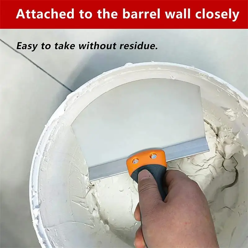 Stainless Steel Putty Knife Wall Paint Plaster Trowel Arc Ash Shovel Paint Feed Filling Scraper Blade Spatula Construction Tools