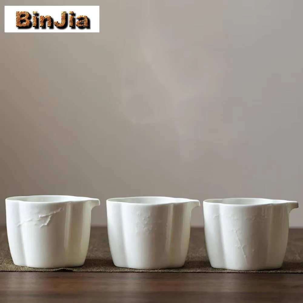 

190 мл овечий жир нефритовый белый фарфоровый кувшин для чая ручной работы рельефная ча-хай чаправедливость китайский набор украшения украшения