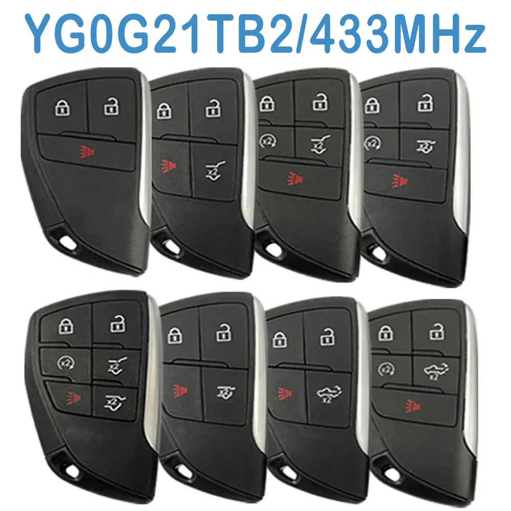 

YG0G21TB2 Auto Smart Remote 3/4/5/6 Buttons 433MHz ID49 Chip Replace Car Key Fob For Chevrolet Buick GMC