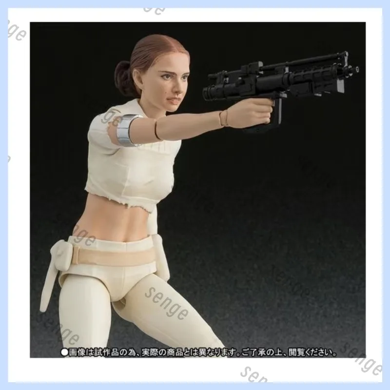 

[Genuine new stock] Bandai SHF Star Wars Padmé Amidala Attack of the Clones Queen of Naboo Geonosis Battle Edition Action Figure