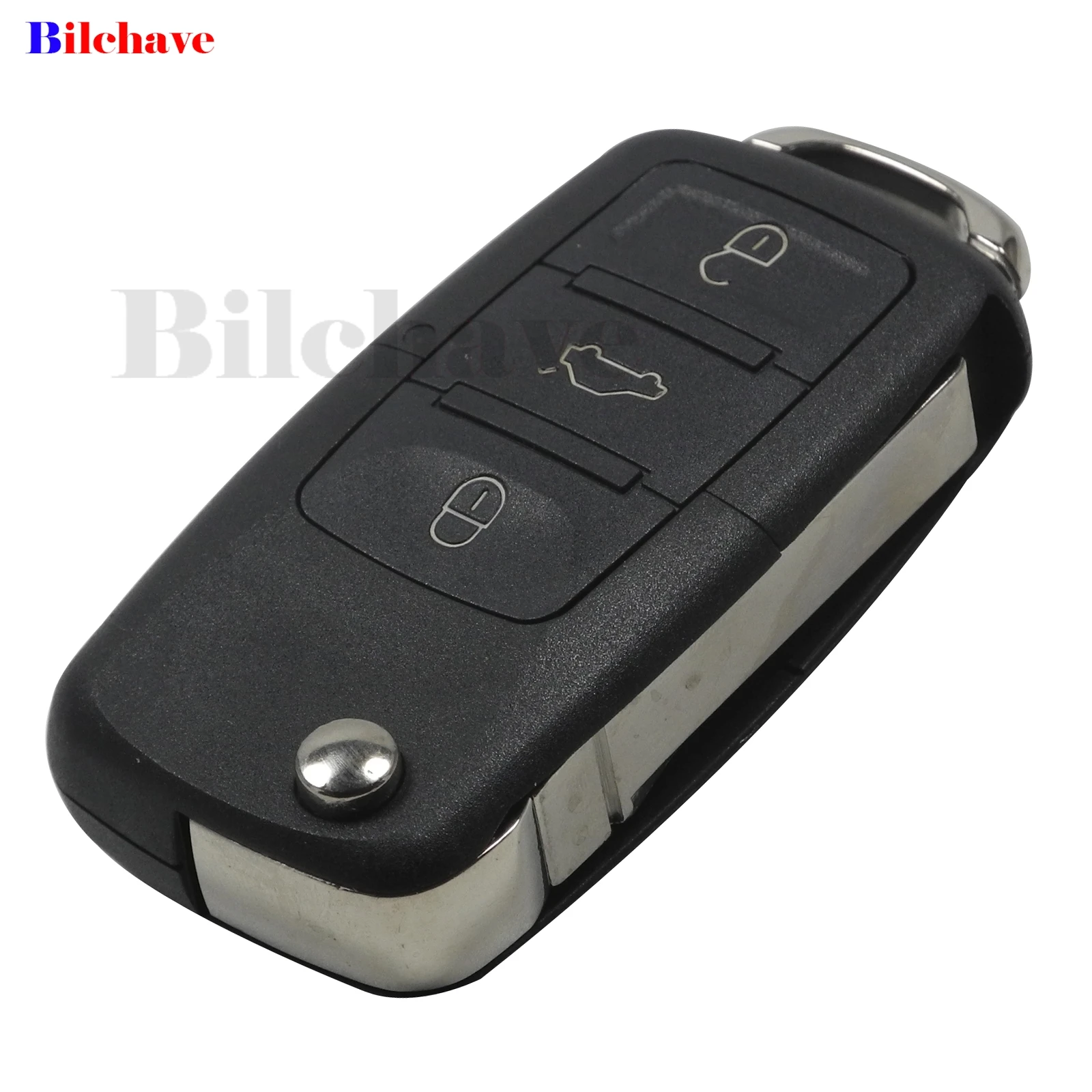 jingyuqin 10pcs For VW PASSAT Polo Skoda Seat Polo Golf Beetle FOB 3 Buttons 434Mh Flip Remote Car Key ID48 Chip 1J0959753DA /AH