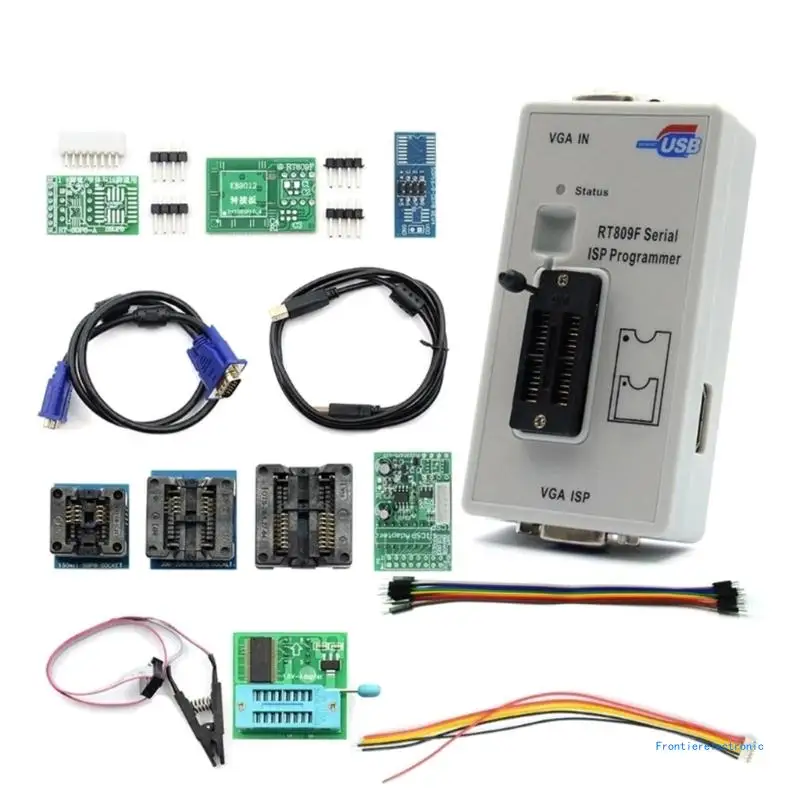 RT809F +11 Adapters Serial ISP LCD Programmer USB Repair Tools with 1.8v Adapter+SOP8 Test Cip+EDID Cable +ICSP DropShipping