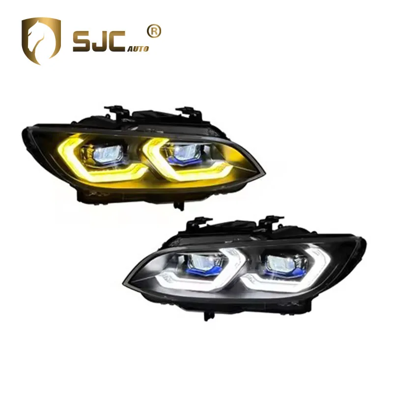 Auto Part Headlight For BMW 3 Series E92 E93 2006-2009 Yellow White DRL Switch Dual-Color Turn Signal Lamps Lighting System