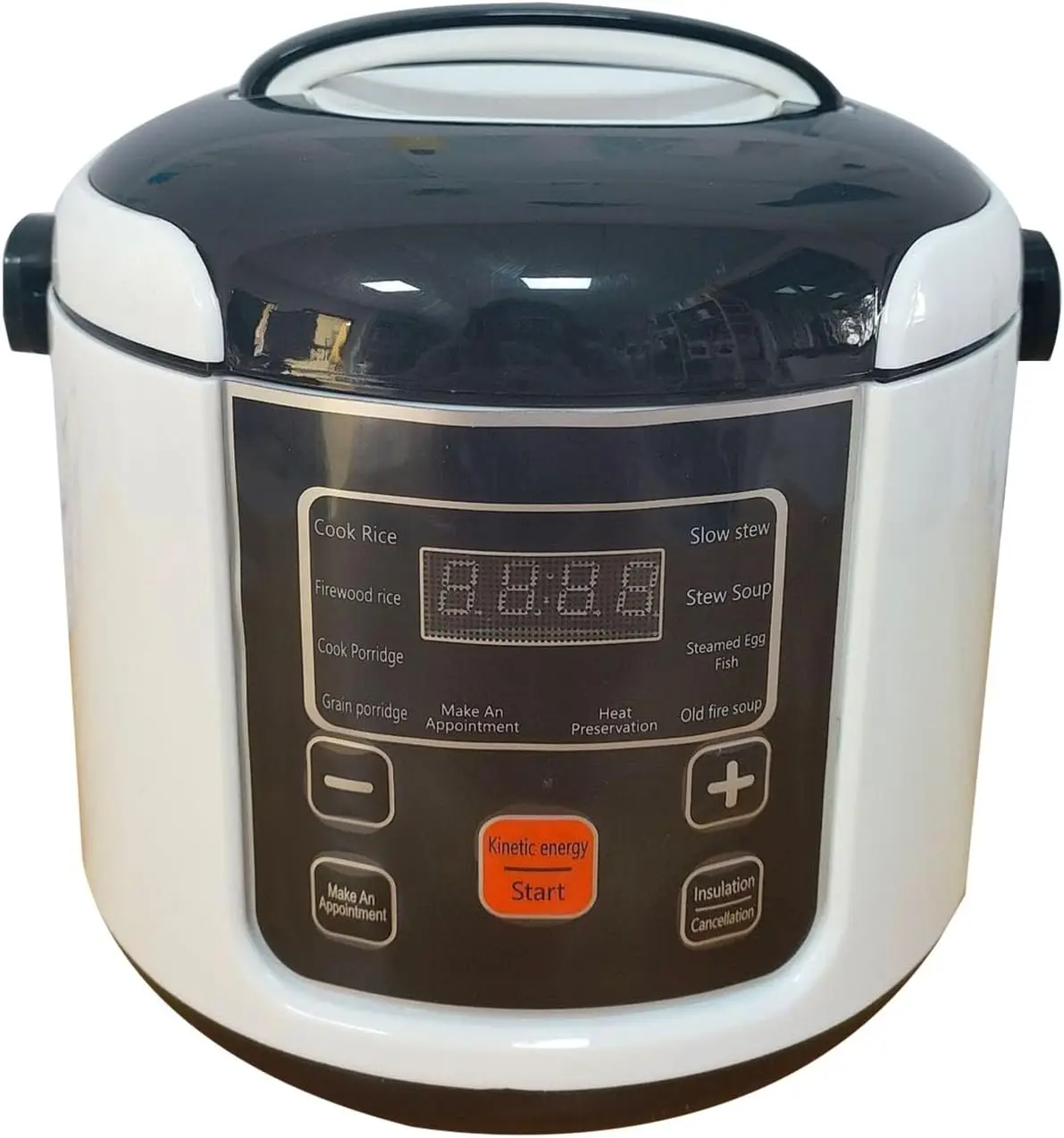 

2L Mini Rice Cooker, 2-4 People Travel Rice Maker with Removable Nonstick Pot Steaming Basket Measuring Cup Rice Paddle for Car