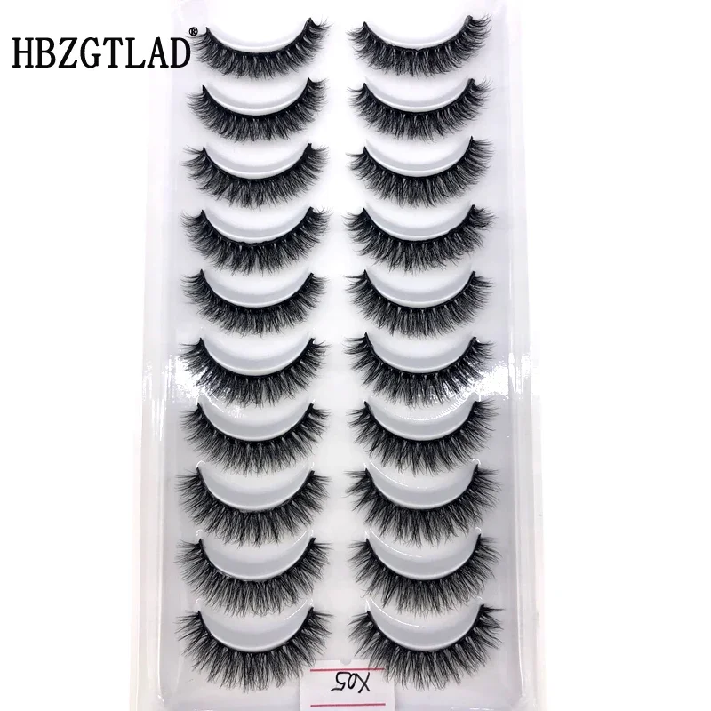 NEU 10 Paar natürliche falsche Wimpern, lange 3D-Nerzwimpern für Make-up, Wimpernverlängerung, Nerzwimpern für Schönheit