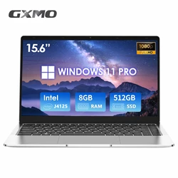 GXMO 14,1-calowy laptop FHD IPS 1920*1080P Kamera internetowa Intel J4125 30MP 8GB DDR4 256/512GB Przenośne, lekkie laptopy