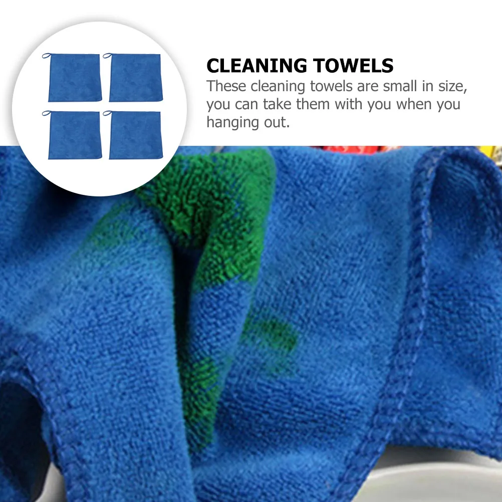 

4pcs Mini Cotton Towels Strong Water Absorption Cleaning Art Supplies Portable Small Gouache Pigment Wipes