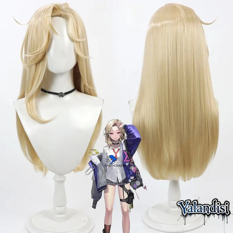 Yalandisi& Anime Ein Cos Cosplay Wig Halloween Carnival Party Props Synthetic Hair Heat Resistant Fiber