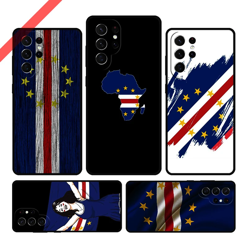 كيب فيردي العلم معطف الأسلحة قضية الهاتف لسامسونج غالاكسي S20 FE S21 S23 زائد S24 S25 S22 الترا كوكه نوت 10 20 نوت 10 غطاء #1
