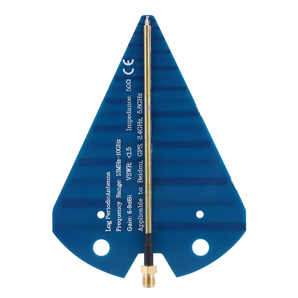 Antenna periodica mini log da 1300 MHz-10 GHz Guadagno 6-9 dB Antenna RF direzionale log-periodica a banda ultra larga per la misurazione a banda larga