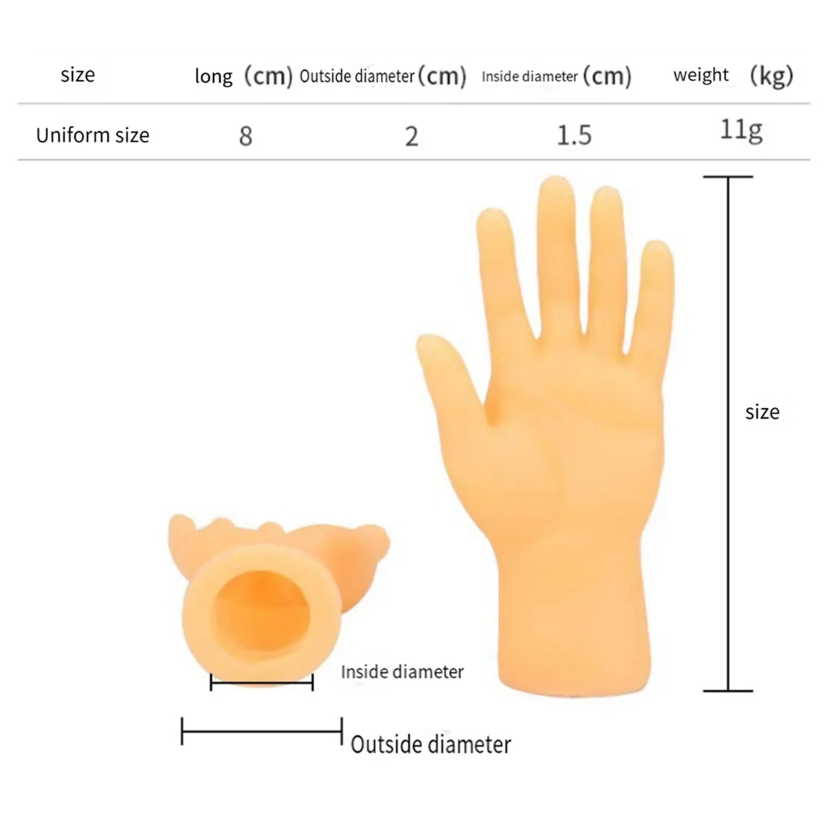 Mãos minúsculas dedo mini fantoche de dedo mini mãos de dedo brinquedo de mãos pequenas em miniatura