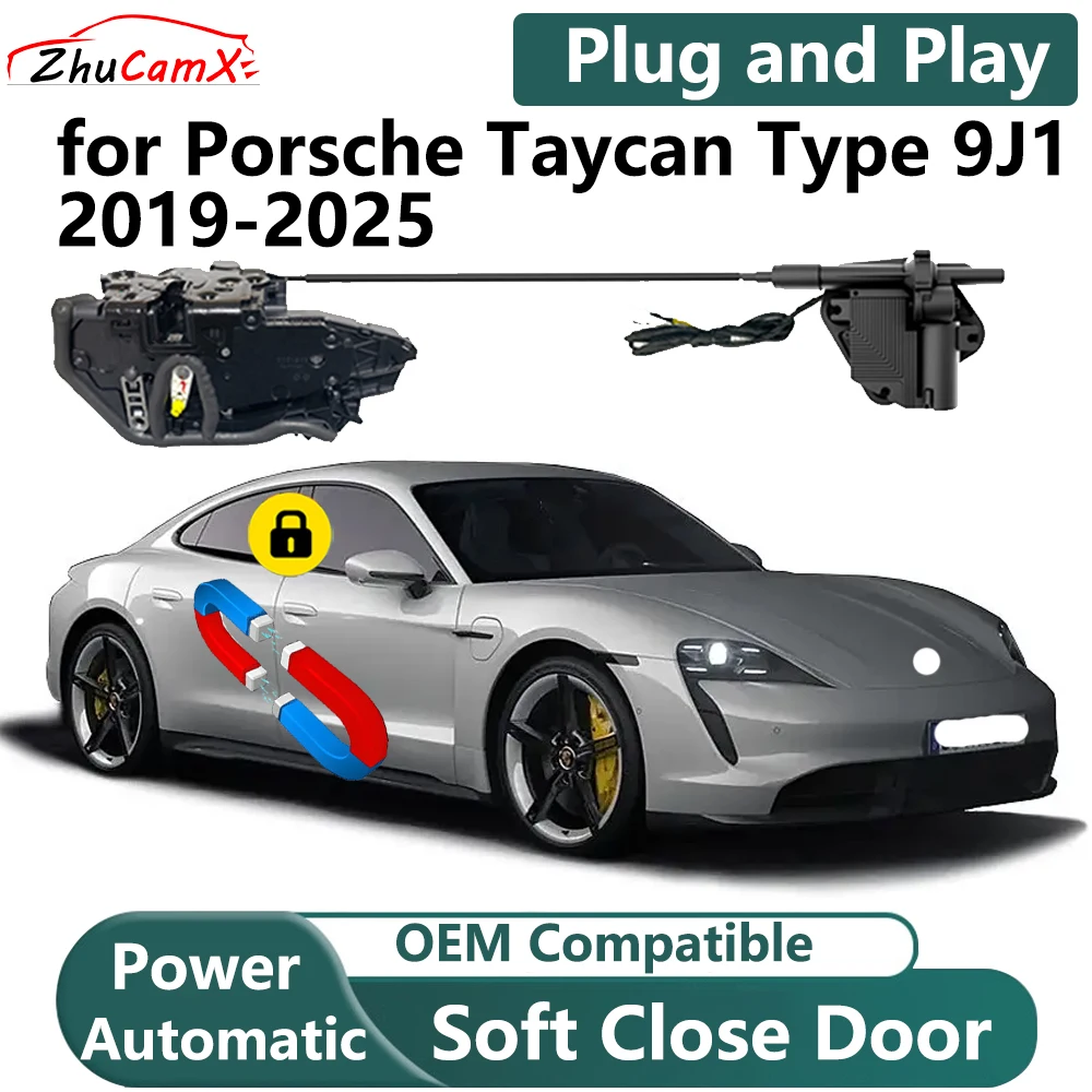 

ZhuCamX for Porsche Taycan Type 9J1 2019-2025 Car Electric Soft Close Door System Power Closing Door Latch Lock Plug and play