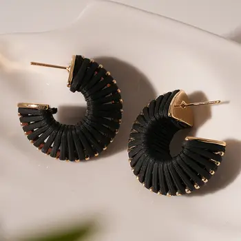 8 best sales Lederohrring - №6