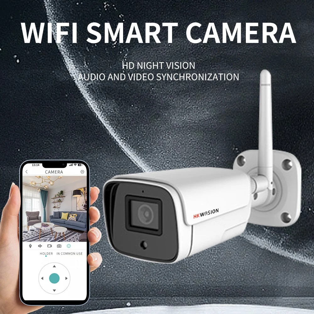 

2MP/5MP HD WiFi IP Indoor and Outdoor Security Camera, Wireless Home Security Device with 2-Way Audio and 3.6mm Video CamHiAPP