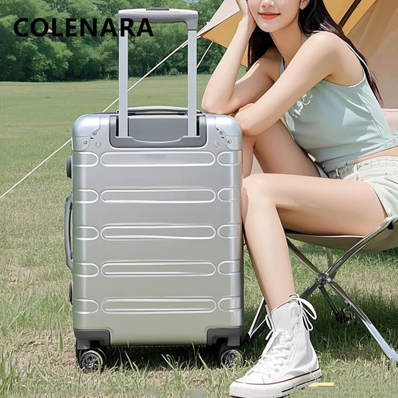 COLENARA Rolling Suitcase 20 Inches Men's Business Trolley Case 24