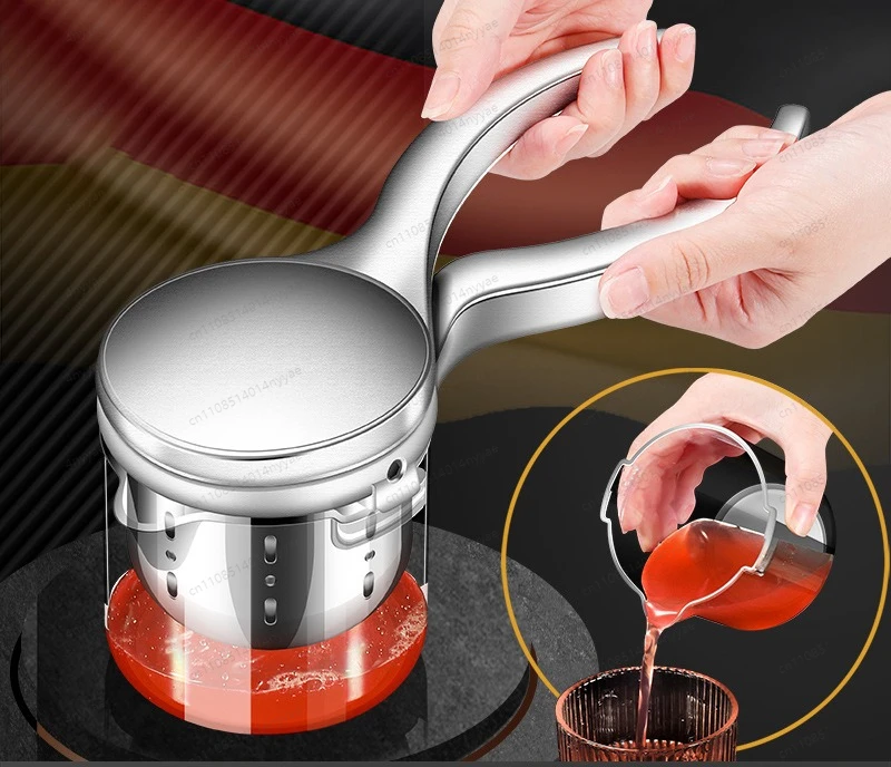Large Capacity Lemon Juicer & Potato Masher - Manual 304 Stainless Steel Press, Effortless for Fruits Vegetables Garlic