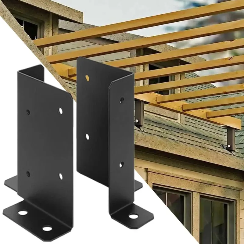 Heavy Duty Adjustable Post Base Bracket Concrete & Wood Support Universal Mount for Deck Porch Gazebo Fencing Mailbox