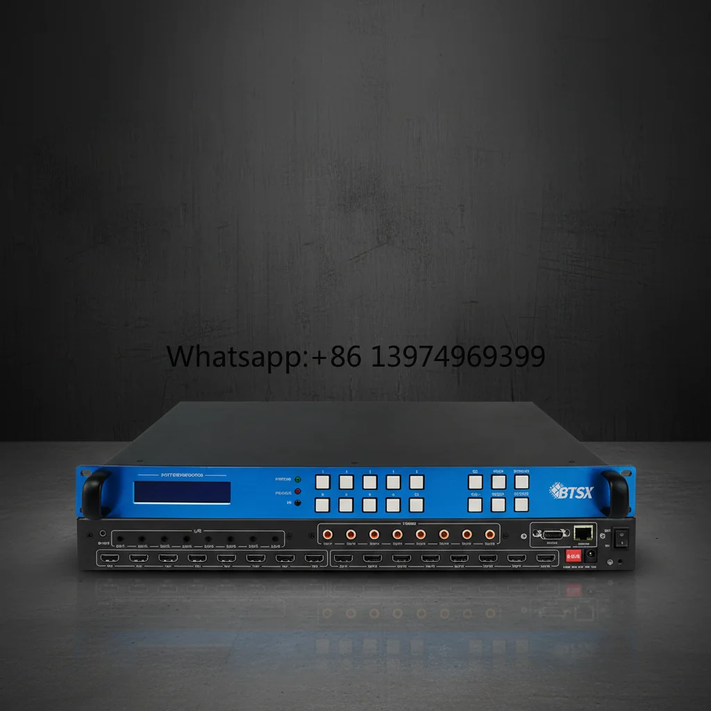 HDMI Matrix Switch 8x8 4K60Hz for Meeting Room, HDCP2.2/1.4, EDID Management & Metal Casing