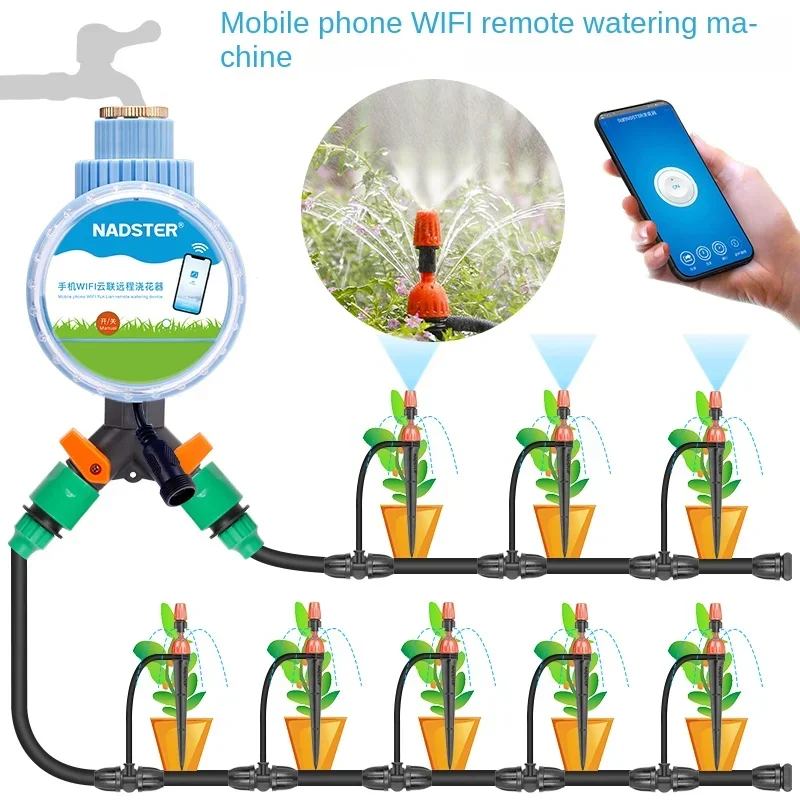 Mobile Phone Wireless Wi-Fi Remote Control Watering Machine Timing Automatic Irrigation Micro Spray Atomization Gardening