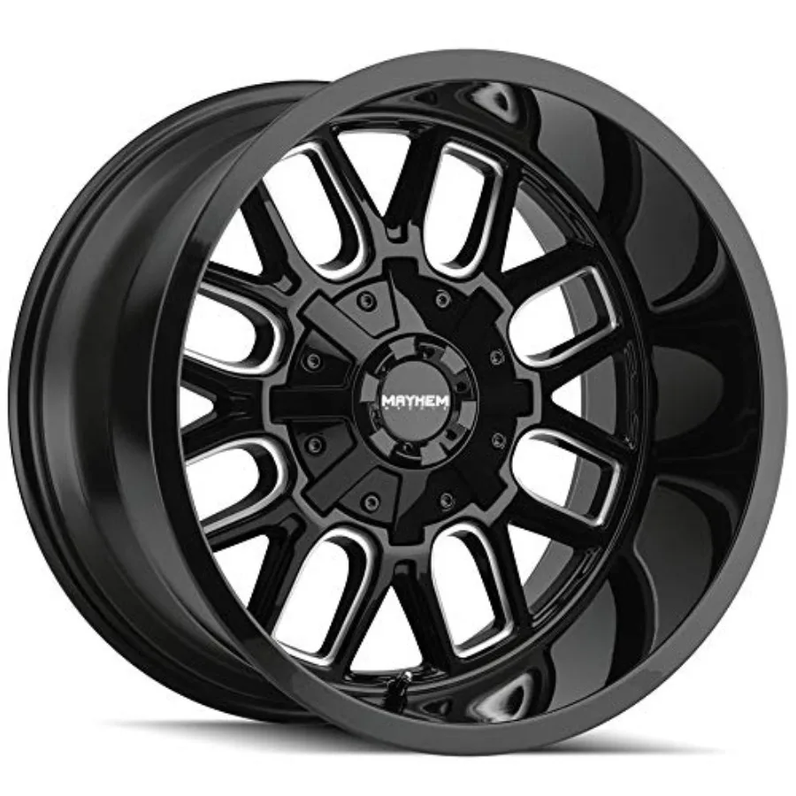 

8107 Cogent Gloss Black Milled Wheel 18 x 9 дюймов 8 x 170 мм 0 мм офсет