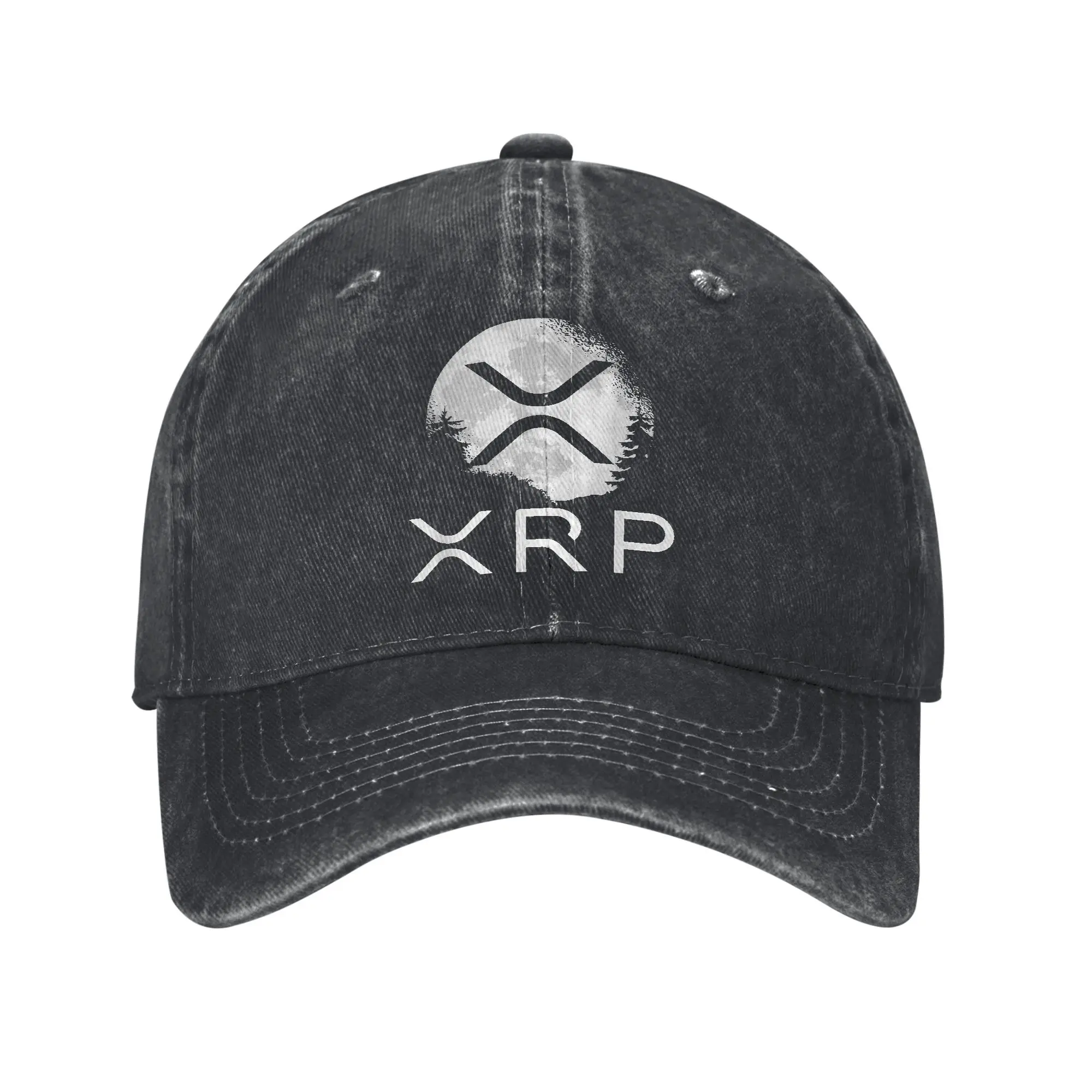 

Ripple Coin Xrp Ledger Moon Cryptocurrency Bull Market Sun Baseball Cap Unisex Men Custom Trucker Hat Summer y2k Baseball Caps