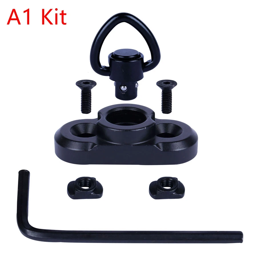 2 Stks/pak Drukknop Snel Los Qd Sling Swivel Mount Adapters Metalen Sling Gesp Jacht Accessoires