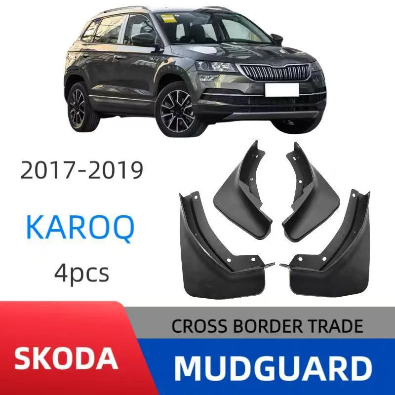 

For Skoda 17-21 KAROQ Car Mudguards Cover Front and Rear Parts Splash Proof Cars Mudguard Mud Flaps Wheel Guards Accessories