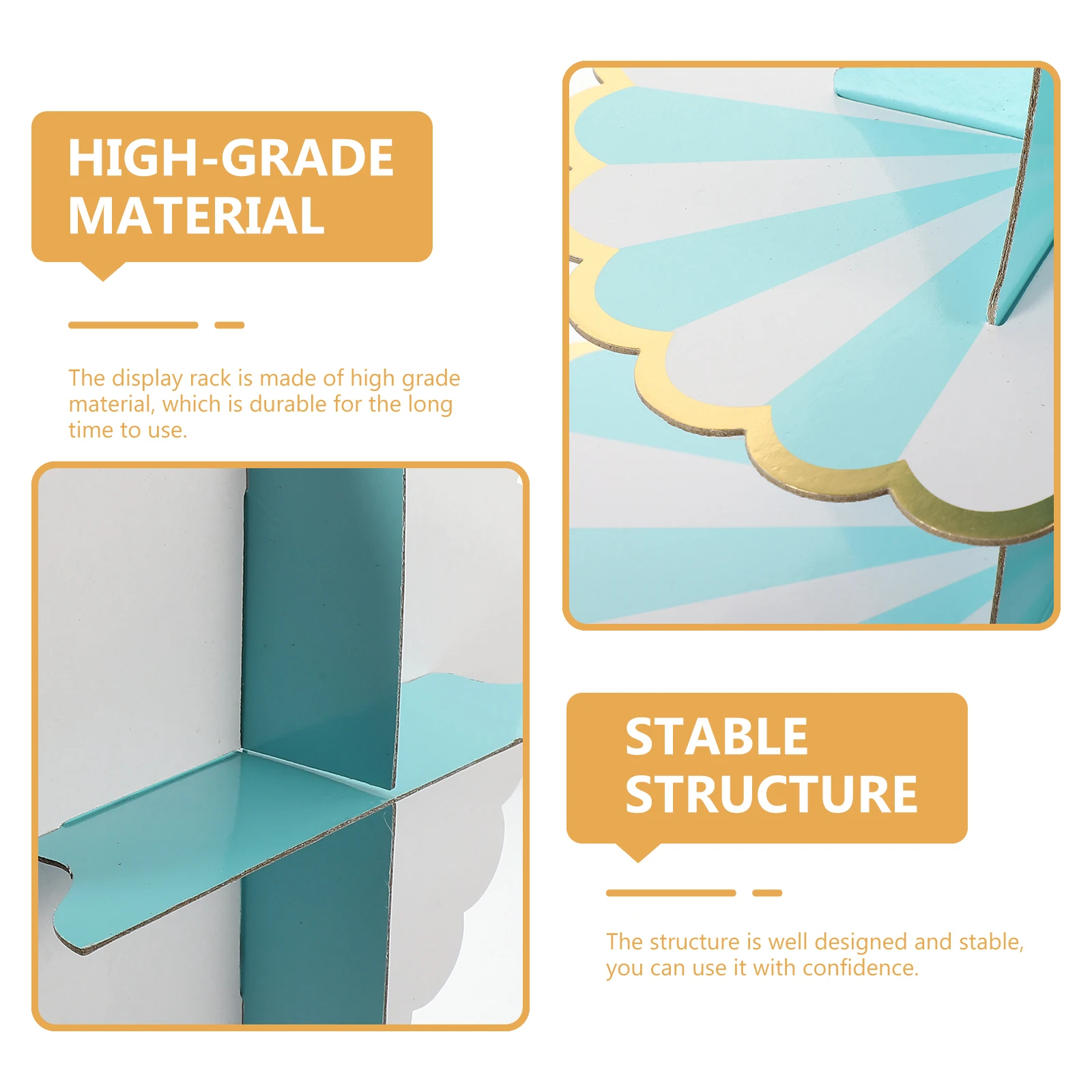 

2pcs Cake Stand 3-Tier Cupcake Display Holder Wedding Dessert Party Multi Layer Dessert Stand Large Capacity Lightweight Paper